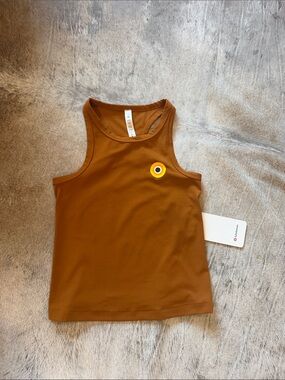lululemon athletica Brown Tank Top with Yellow Accent